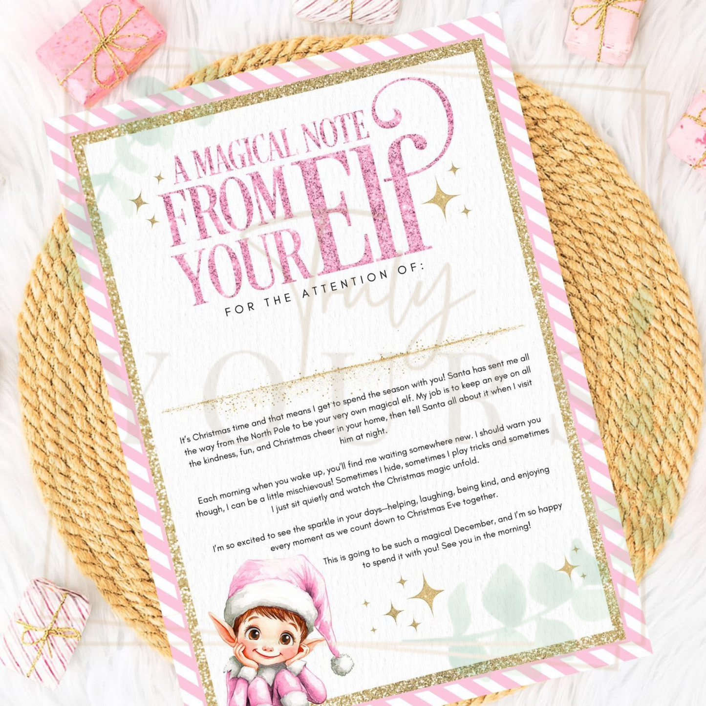 Elf Arrival Letter