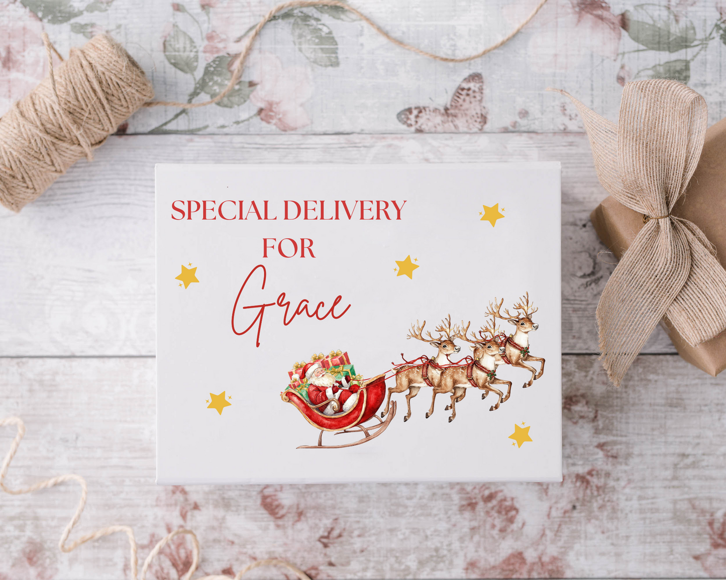 Santa and Reindeer Gift Box