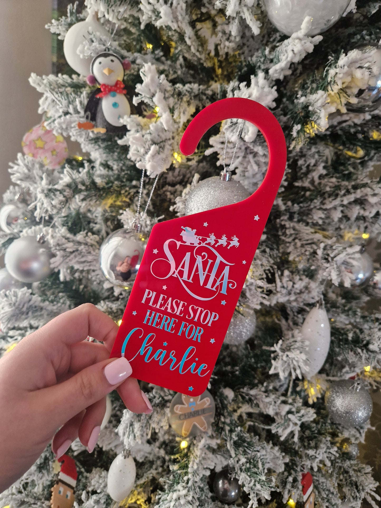 Santa Please Stop Here Door Hanger