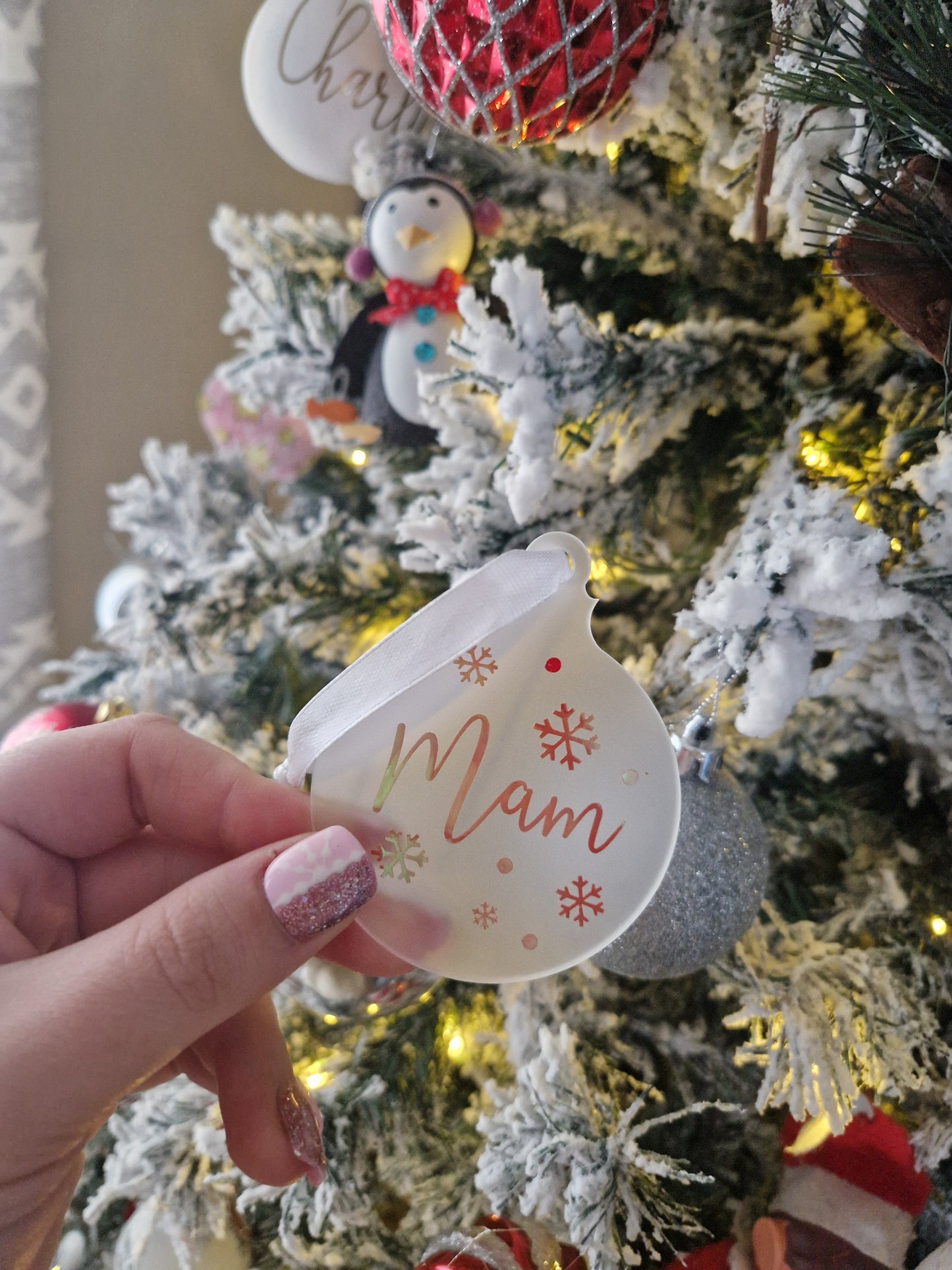 Personalised Snowflake Hanging Decoration