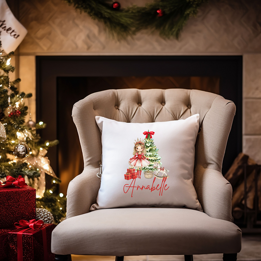 Christmas Tree Sugarplum Fairy Cushion