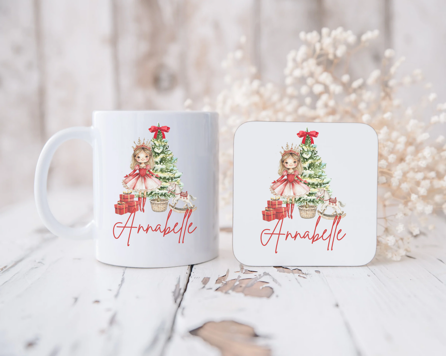 Christmas Tree Sugarplum Fairy Mug and Coaster