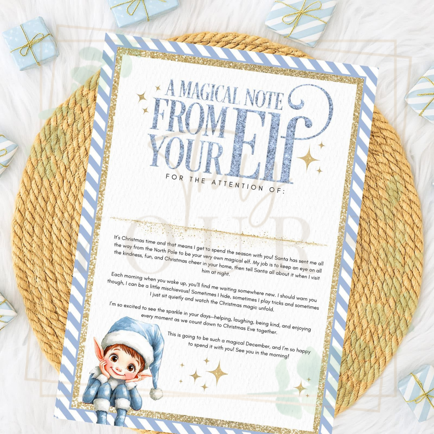 Elf Arrival Letter