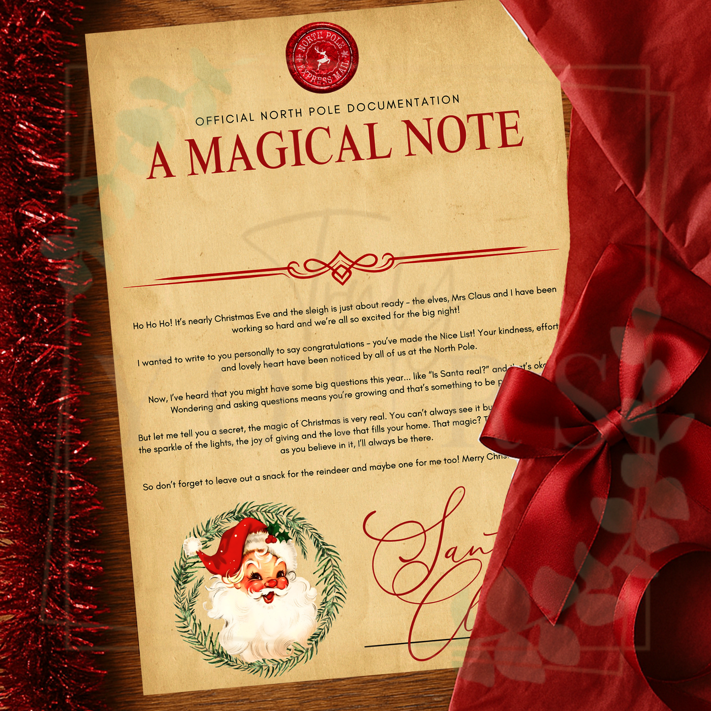 A Magical Note From Santa