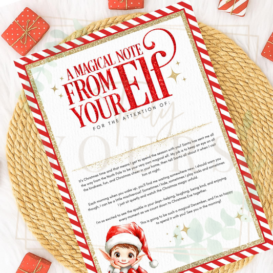 Elf Arrival Letter