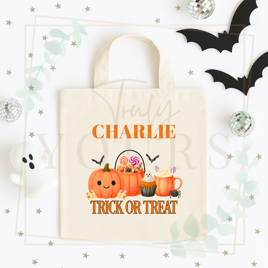 Pumpkin Trick or Treat Mini Tote Bag