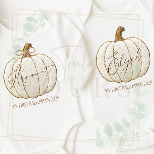 Tweed Pumpkin Body Suit