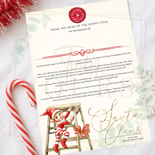 Elf Arrival/Goodbye Letter