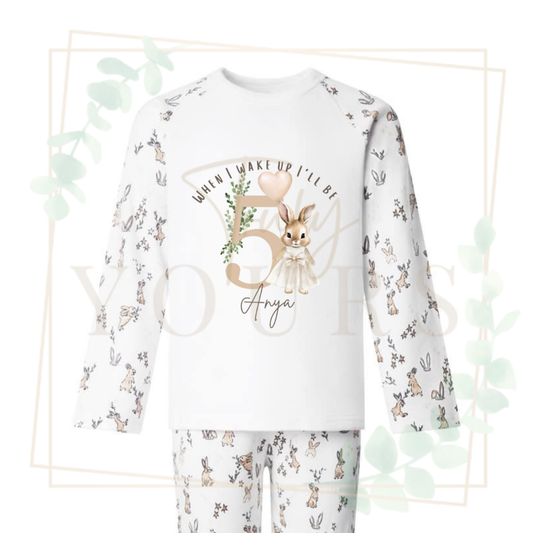 Beige Flopsy Girl Birthday Pyjamas