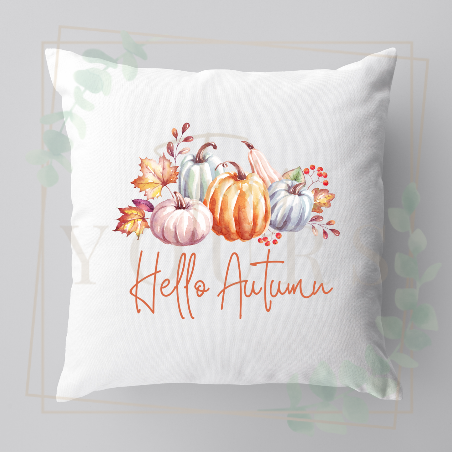 Hello Autumn Multi Pumpkin Cushion