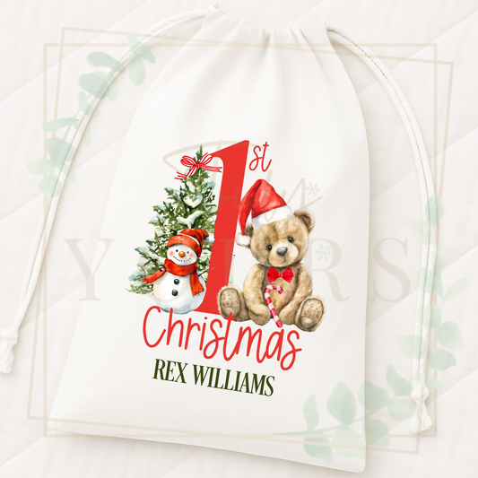 Mini Christmas Sack - First Christmas Candy Cane