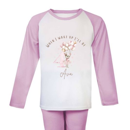 Pink Birthday Bunny Pyjamas