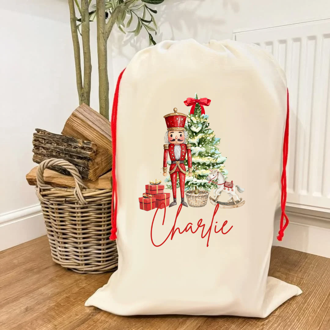 Christmas Tree Red Nutcracker Sack