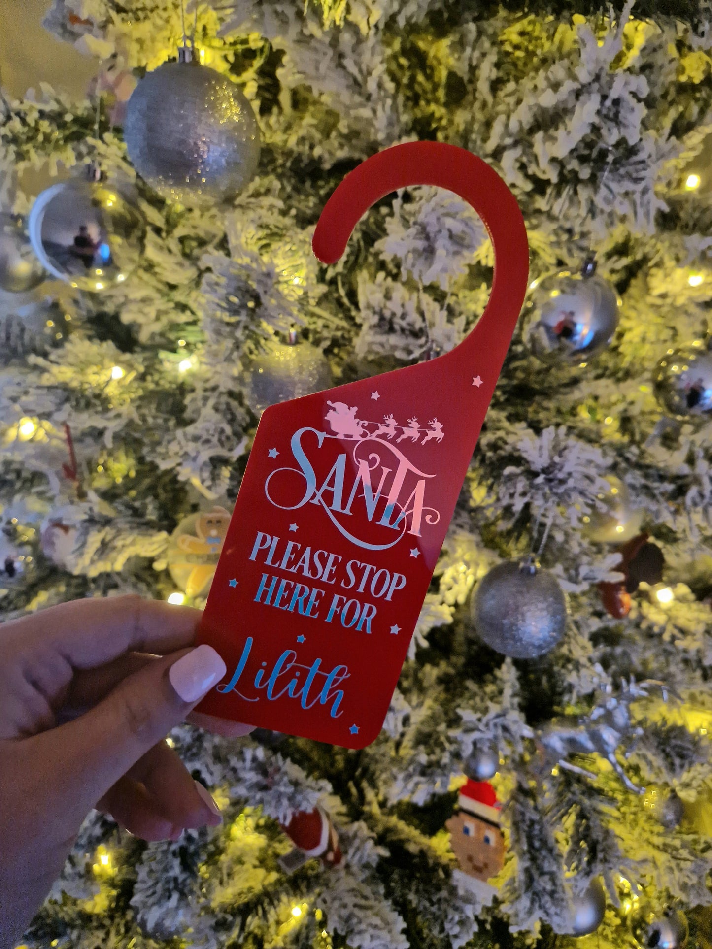 Santa Please Stop Here Door Hanger