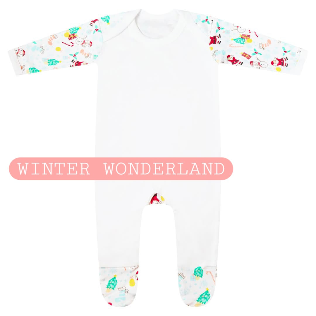 Pink Merry Christmas Express Sleepsuit