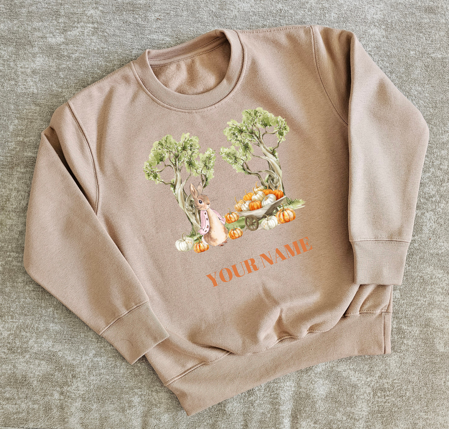 Pink Bunny & Pumpkins Sweatshirt