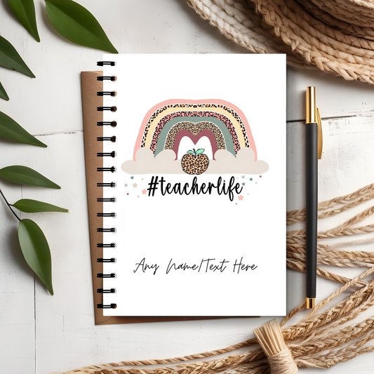 Teacher Life Rainbow Notebook