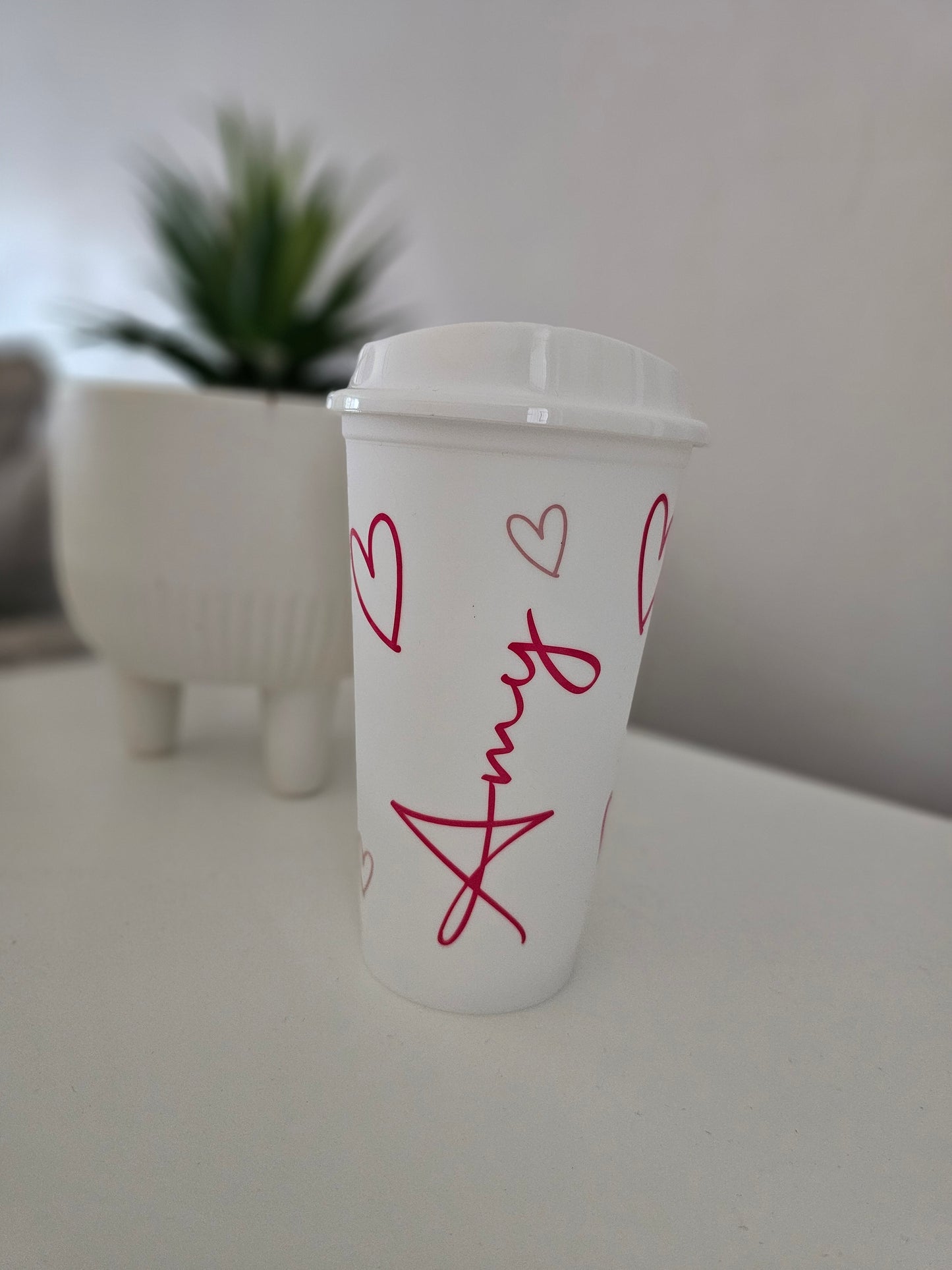 Love Heart Personalised Hot Cup