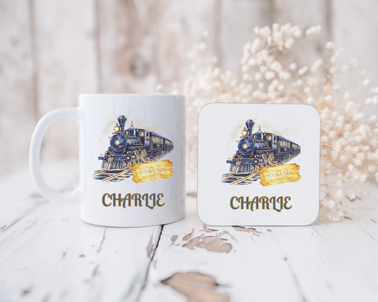 Christmas Express Ticket Mug and Coaster