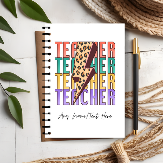 Teacher Lightening Bolt Notebook