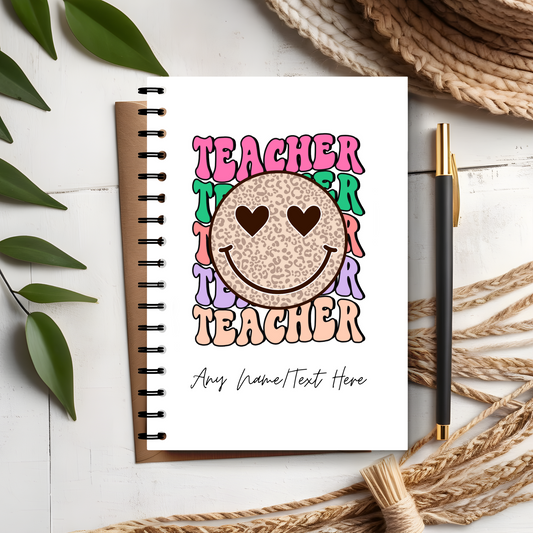 Teacher Heart Face Notebook