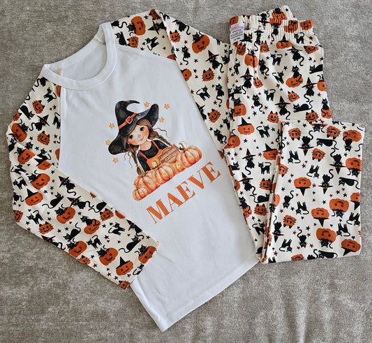 Witch & Pumpkins PJs