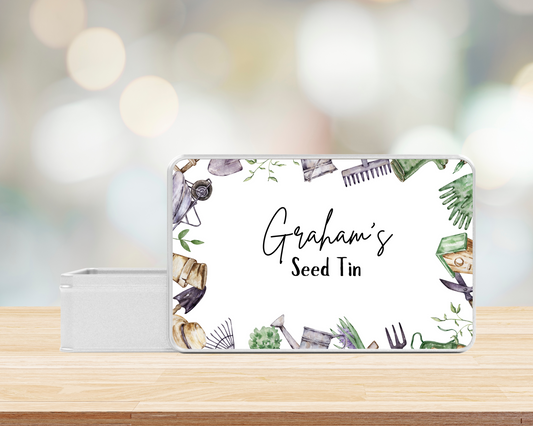 Personalised Gardening Seed Tin