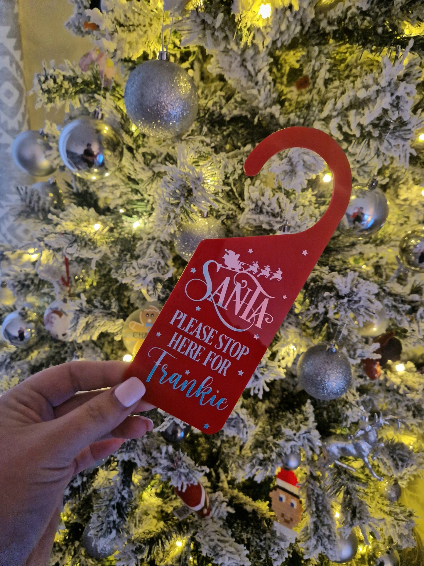 Santa Please Stop Here Door Hanger