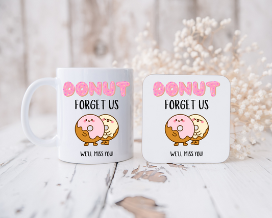 Donut Forget Us Mug & Coaster Set