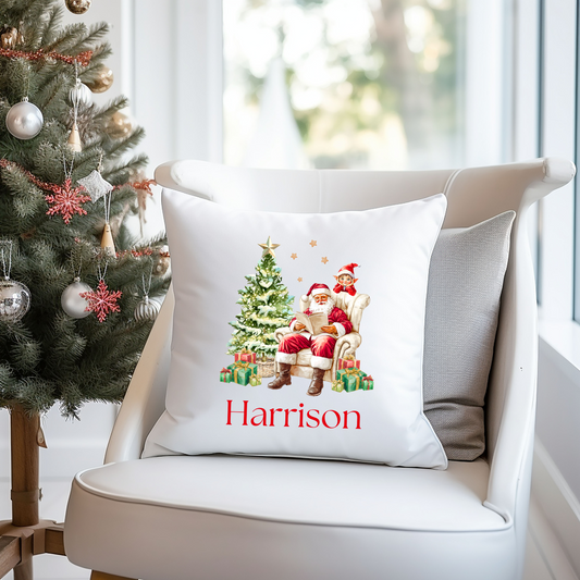 Santa and Elf Cushion