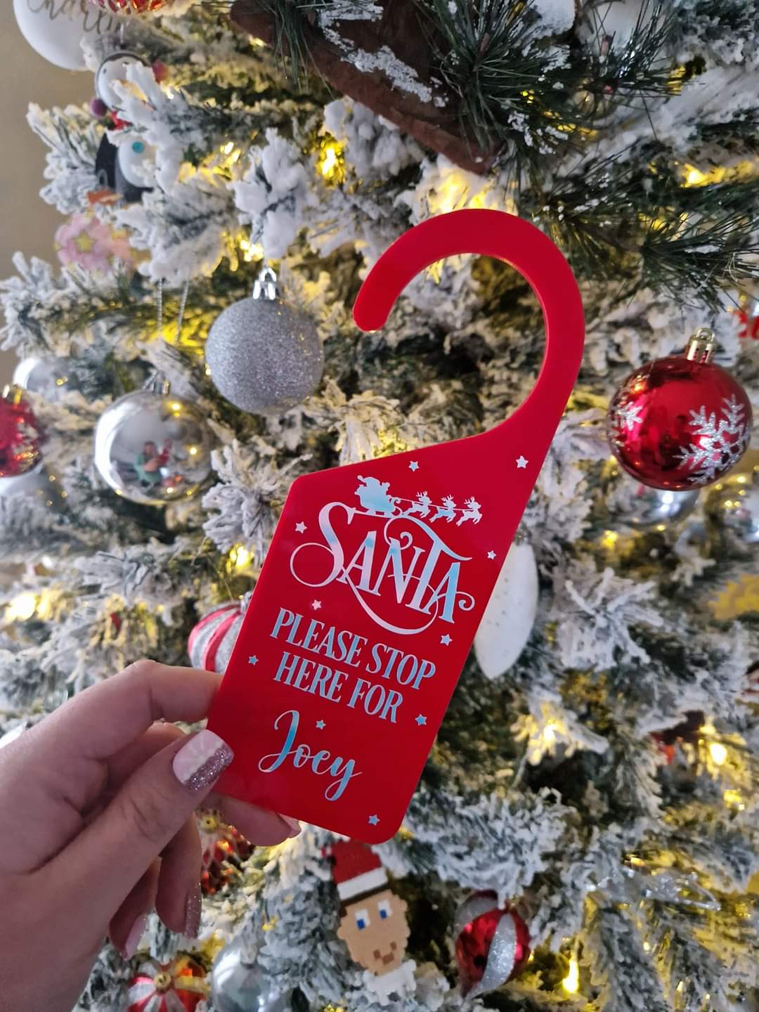 Santa Please Stop Here Door Hanger