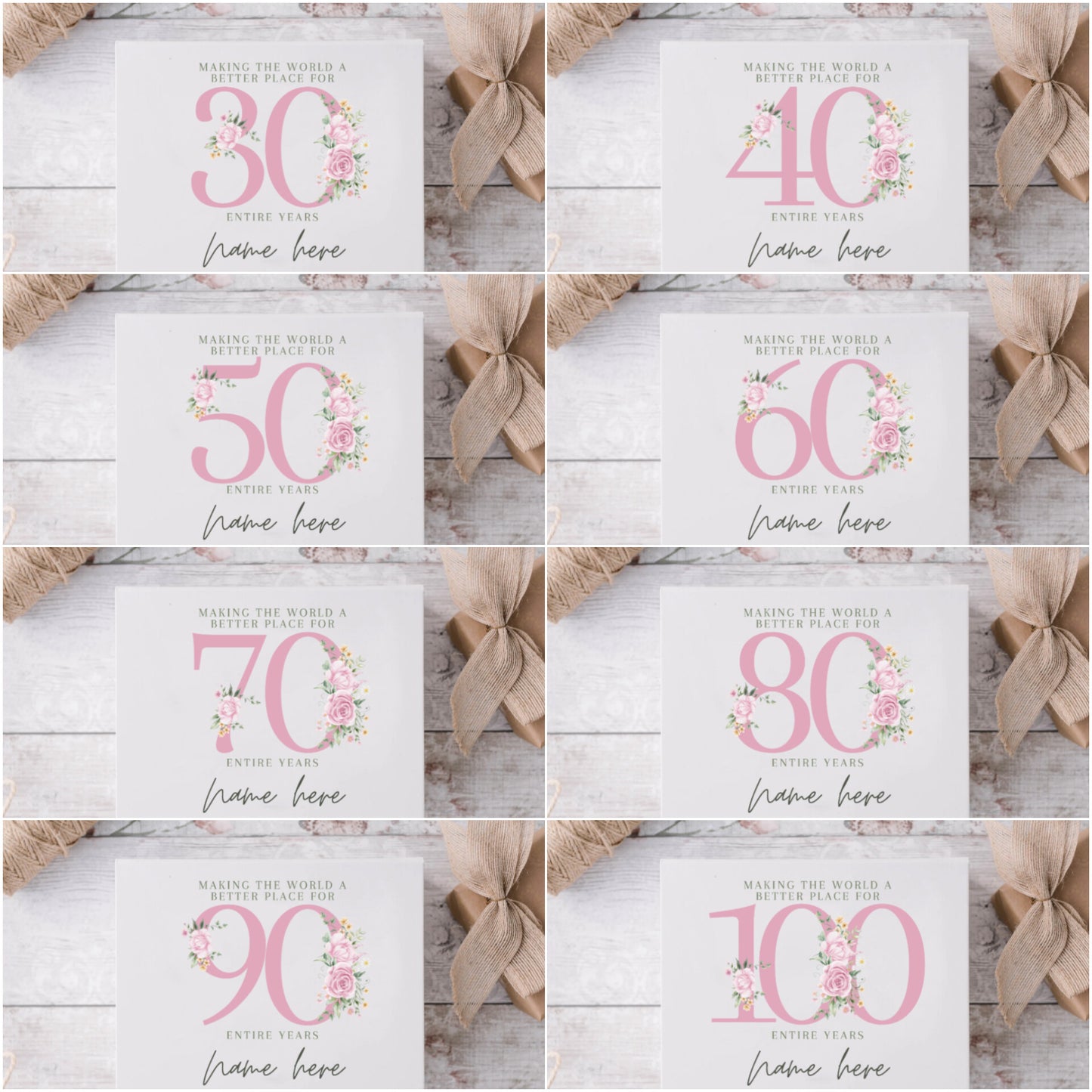 30 to 100 Birthday Milestones Gift Box