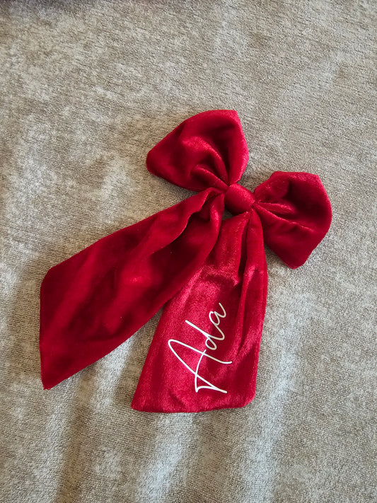 Luxury Red Velvet Hair Bow