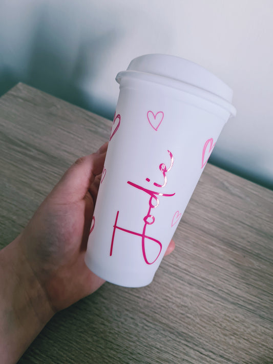 Love Heart Personalised Hot Cup