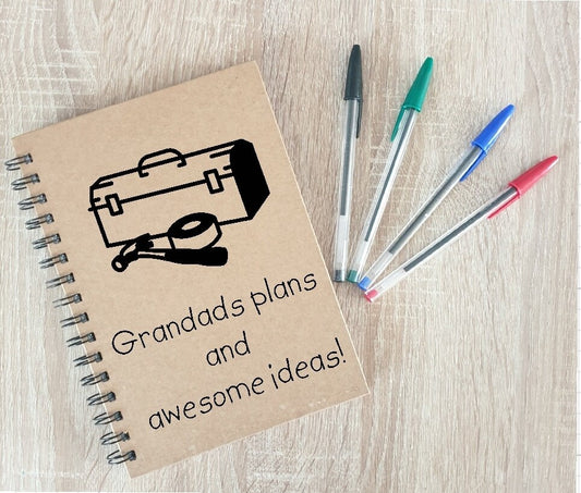Grandads Plans & Awesome Ideas A5 Notebook