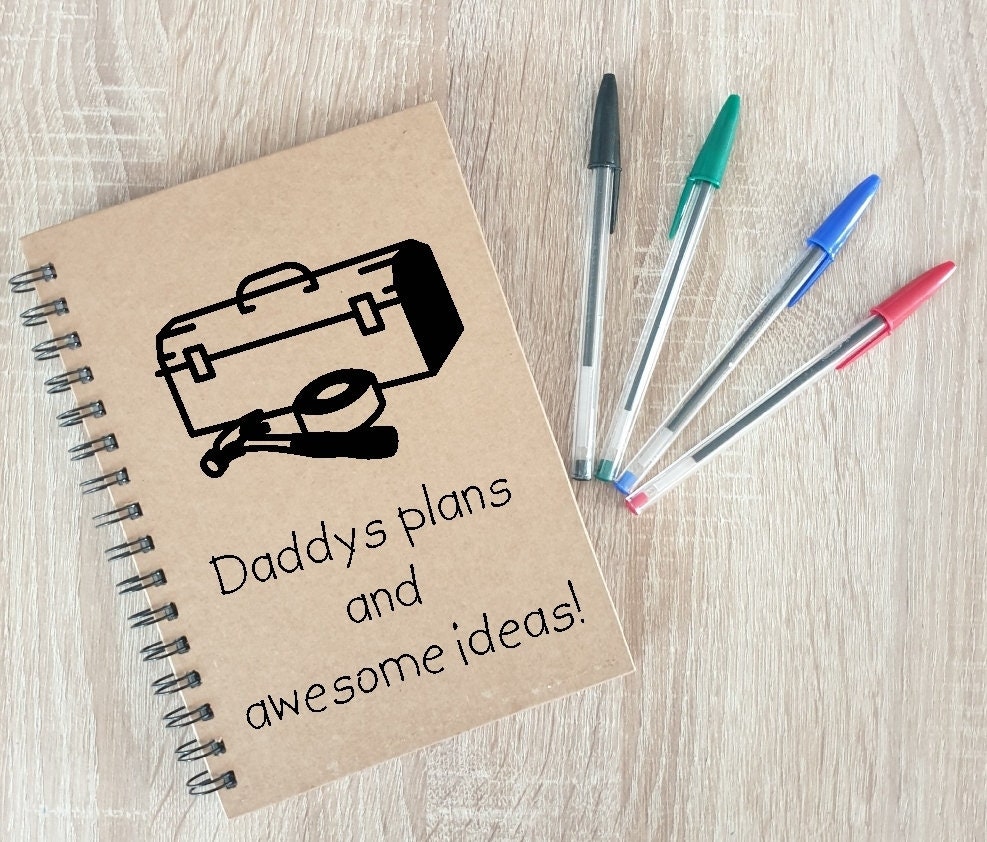 Daddys Plans & Awesome Ideas A5 Notebook